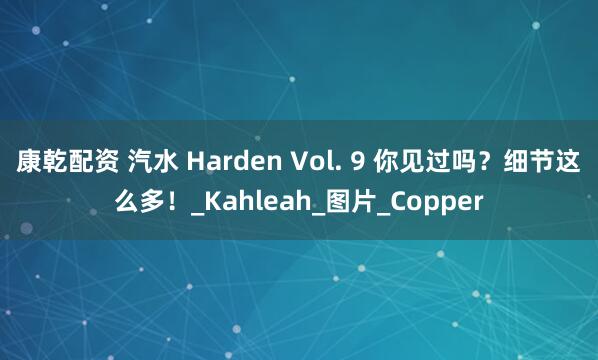 康乾配资 汽水 Harden Vol. 9 你见过吗？细节这么多！_Kahleah_图片_Copper