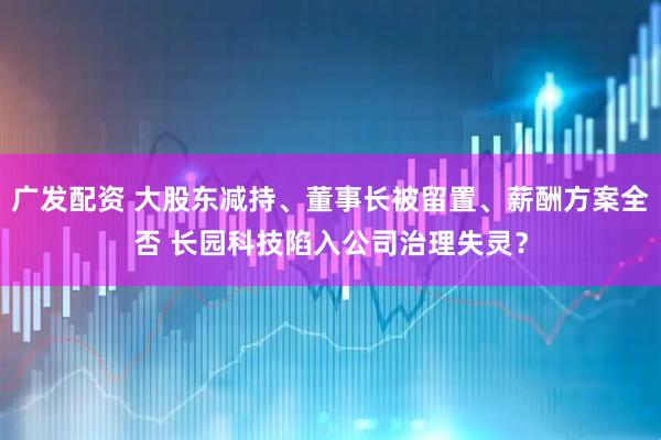 广发配资 大股东减持、董事长被留置、薪酬方案全否 长园科技陷入公司治理失灵？